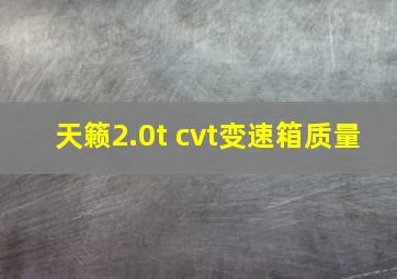 天籁2.0t cvt变速箱质量